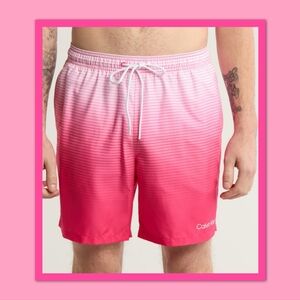 CALVIN KLEIN GRADIENT STRIPE SWIM TRUNKS